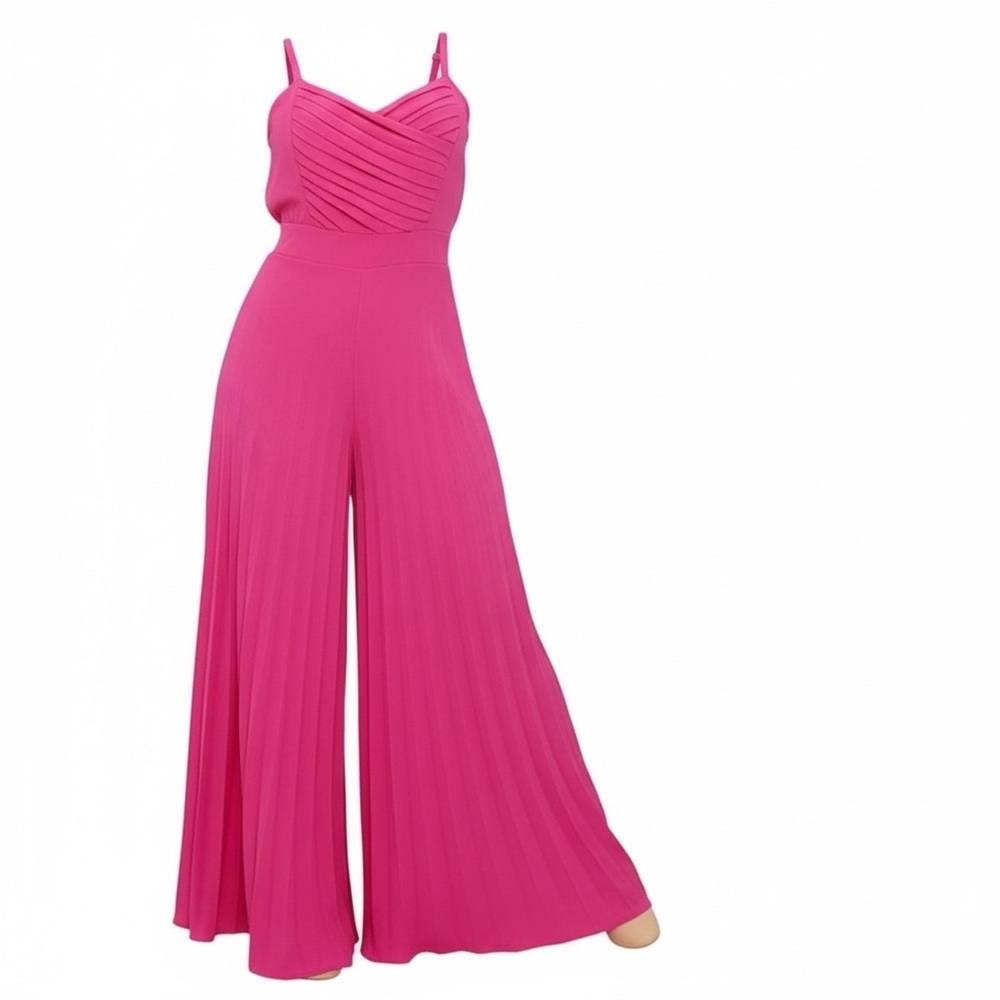 Pink Pleated Jumpsuit – CHICME – Size XL